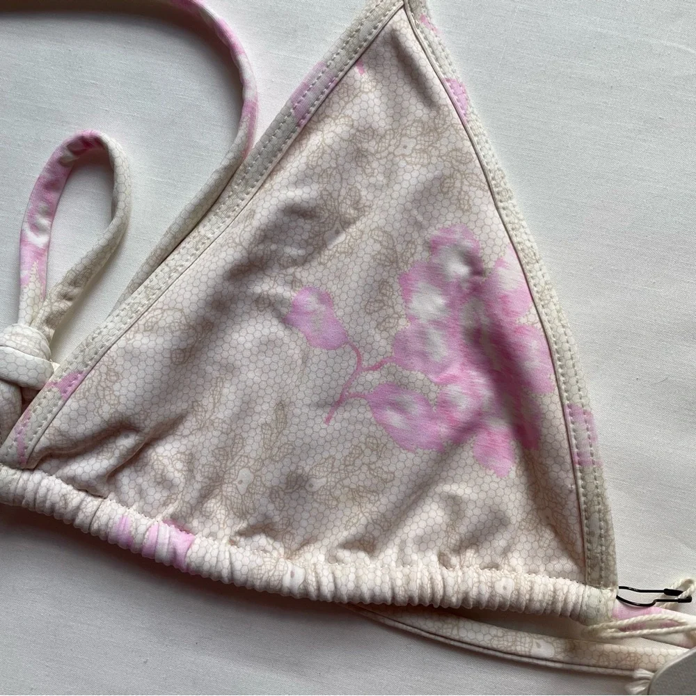 NWT Frankies Bikinis X Pamela Anderson Zeus Bikini Top Lace On The Beach X Large